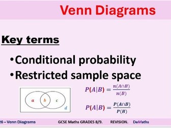 Venn Diagrams - Revision for Grades 8/9 - PPT