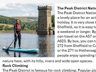 Active Holidays reading comp - ESOL Entry 3