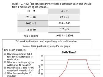 Maths Homework - Year 5