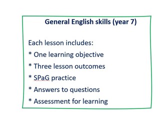 GENERAL ENGLISH SKILLS (Year 7)