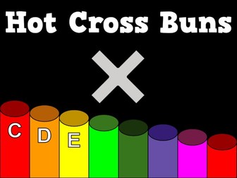 Hot Cross Buns Boomwhacker Video and Sheet Music