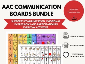 AAC Communication Boards Bundle