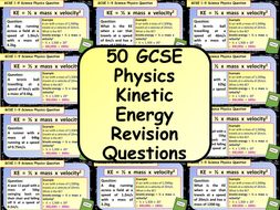 £1 Only: 50 Gcse Physics (science) Kinetic Energy Calculation Revision 