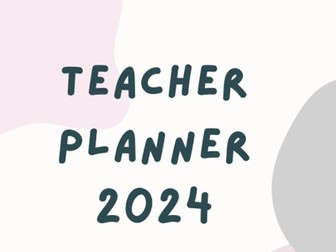 Teacher Planner 2024 Printable