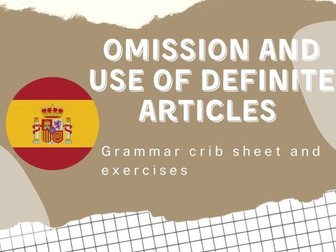 Use and Omission of Definite Articles (Spanish)