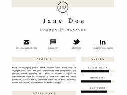 clean resume cv template