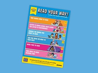 World Book Day 2024 Read Your Way Poster