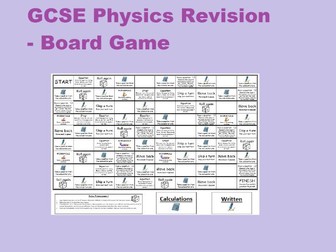 GCSE Physics Revision Board game