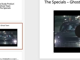 A Level Media Studies Ghost Town Music Video CSP PPT / SOW