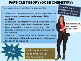 Particle theory lesson with questions and answers