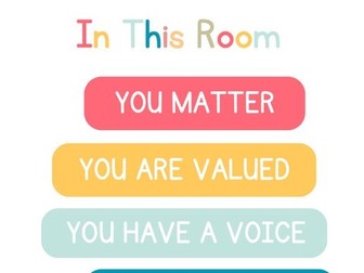In this room you matter poster