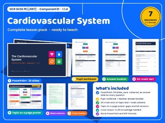 OCR GCSE PE (J587) 05: Cardiovascular System – Complete Topic Pack