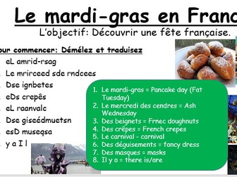 Le mardi-gras / le Carnaval - French Pancake day and carnival tradition