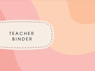 Teacher Planner Cover Pages