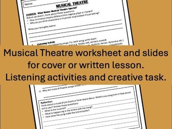Music Cover Work: Musical Theatre