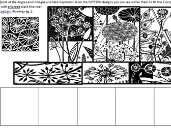 Angie Lewin - Art & Design pattern worksheet