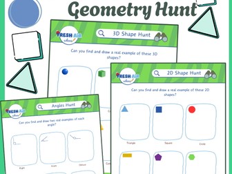 KS1 Nature Geometry Scavenger Hunt: Shapes & Angles Exploration Outdoor Activity Pack