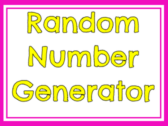 Random Number Generator 1-100