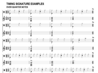 Time Signatures (upper school) 2/4 3/4 4/4 5/4 6/4 7/4 6/8 7/8