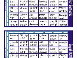 Phrasal Verbs #2 Battleship Board Game