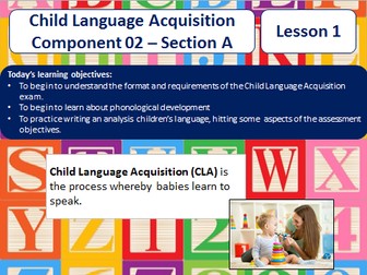 OCR A Level English Language - Child Language Acquisition - Full Scheme of Work