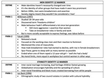 OCR H580 PAPER 1 SECTION A SOCIOLOGY A LEVEL