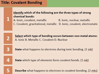 Covalent Bonding