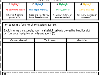 GCSE PE NEW SPEC REVISION - Exam Question Analysis - How to deconstruct an exam question