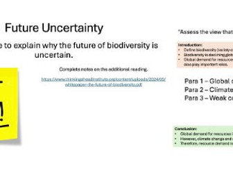 L15 Uncertainty - Edexcel IA2 Geo Ecosystems