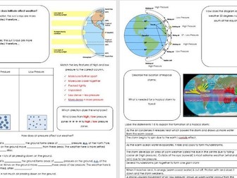 AQA GCSE Geography Challenge of Natural Hazards Revision Booklet Grade 9-1