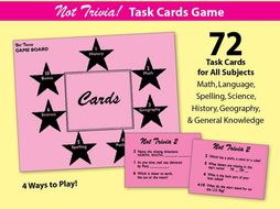 Not Trivia! Task Card Game for All Subjects - Grade 2