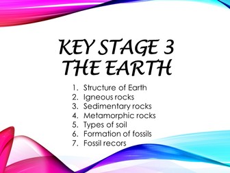 KS3_Secondary 1 checkpoint_worksheet and revision : Rocks, Soil and fossils