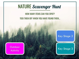 Nature Scavenger Hunt - School Lockdown Activity (Outdoor Learning)