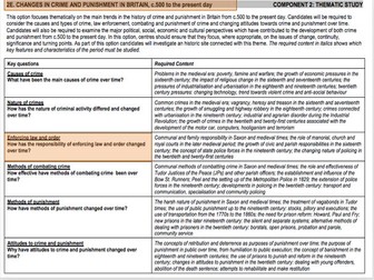 Eduqas History Crime & Punishment - Key Question 3: Enforcing Law & Order