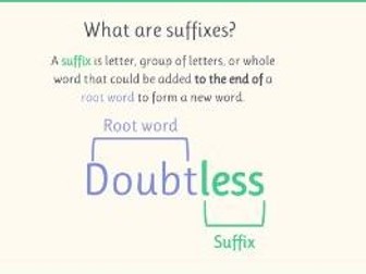 Suffixes Key Stage 2 English FULL Lesson