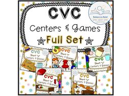 CVC Short Vowel Centers and Games