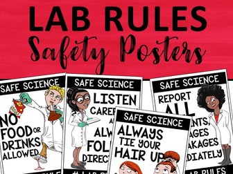 Lab Safety Rules Posters