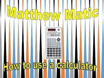 How to use an electronic calculator