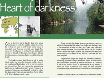 A lesson on analysing language and imagery in 'Heart of Darkness' extract