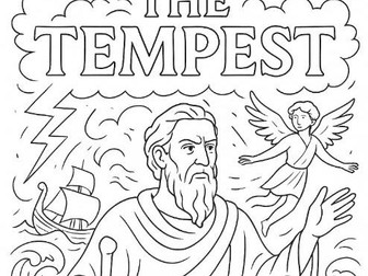 Shakespeare's The Tempest Mindful Colouring Sheet