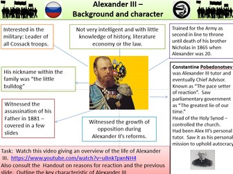 Alexander III - Character and reasons for the reaction