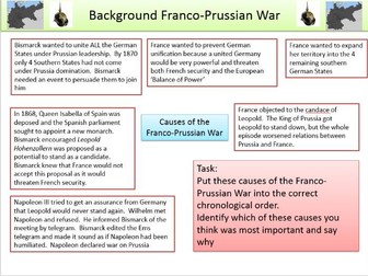 German Unification and the Franco-Prussian War in overview