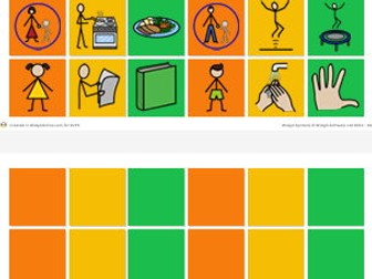 Colourful semantics simple sentence builder