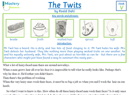 The Twits By Roald Dahl Prehension KS2 By Benserghin