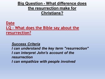 RE SMART & PPT "What difference does the resurrection make to Christians?" 6 lesson unit & resources