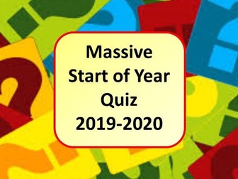 Massive Start of the Year Icebreaker Quiz