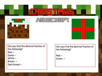 Christmas Minecraft Maths 2