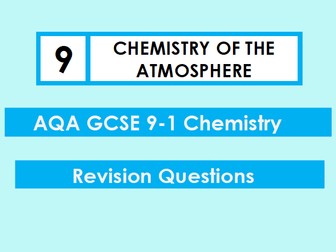 AQA Chemistry GCSE 9-1 Revision Mat: CHEMISTRY OF THE ATMOSPHERE