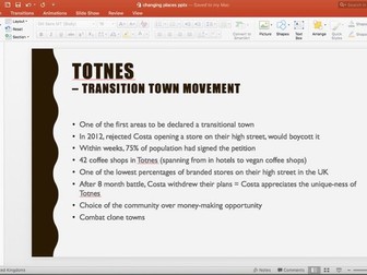 AQA A level Geography Changing Places Complete Case Study Revision/Teaching