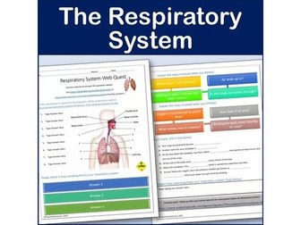 Respiratory System Webquest | Editable Digital Science Activity